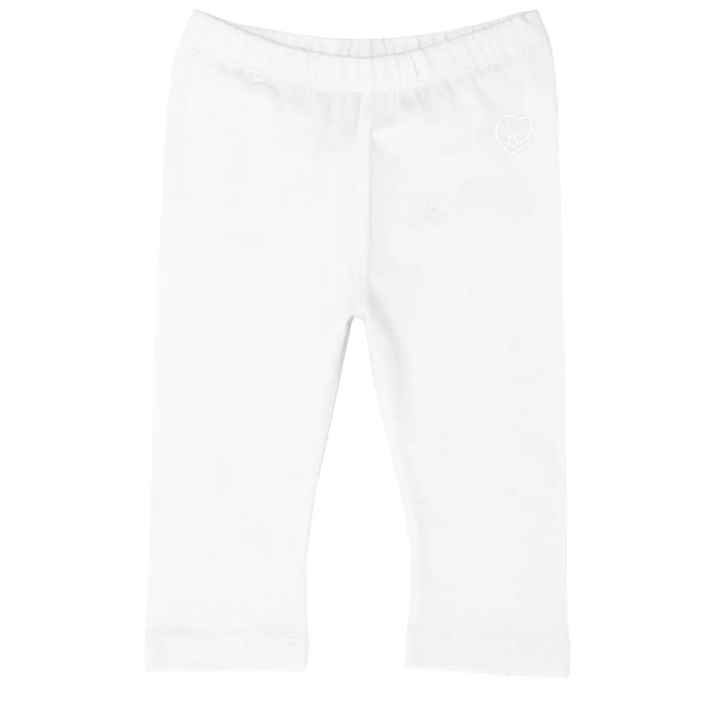 Pantaloni copii Chicco, trei sferturi, alb, 92
