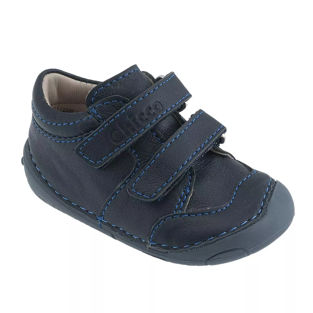 Pantofi Chicco Dario piele, baiat, 52423, Albastru