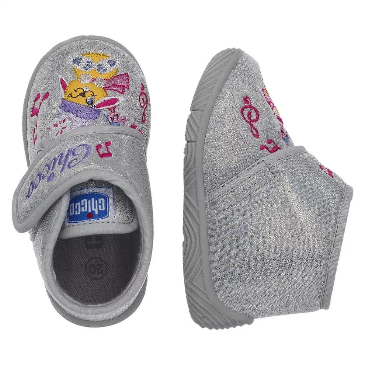 Pantofi de casa pentru copii Chicco Tetris, argintiu, 70054-65P, 26