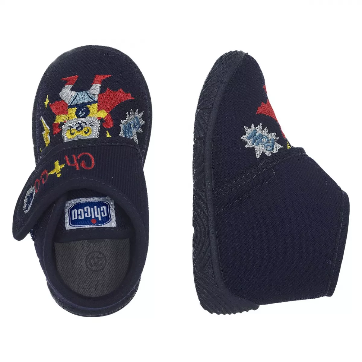 Pantofi de casa pentru copii Chicco Tetris, bleumarin, 70054-65P, 19