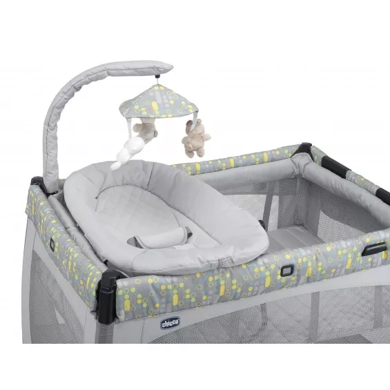 Pat pliant Chicco Lullaby Baby, Silver, 0luni+