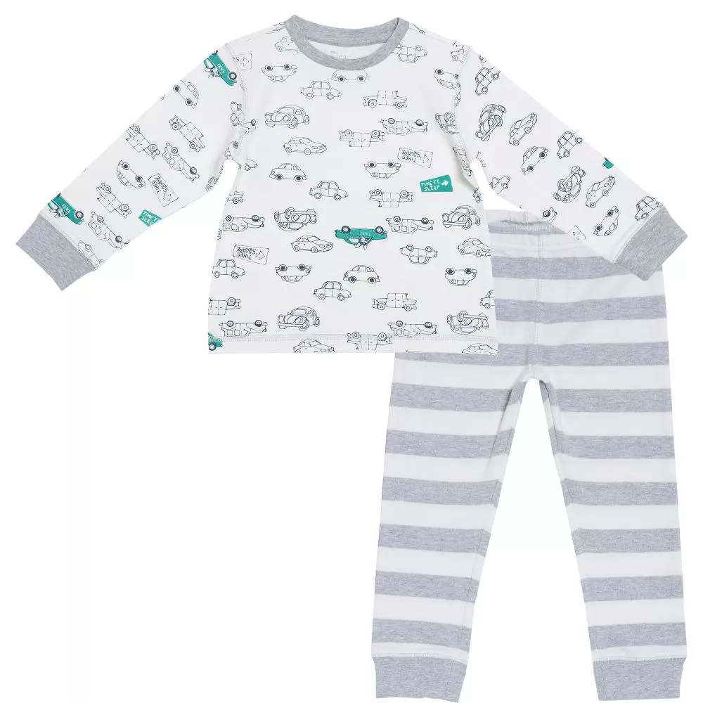 Pijama Chicco, maneca lunga, baieti, alb, 31147