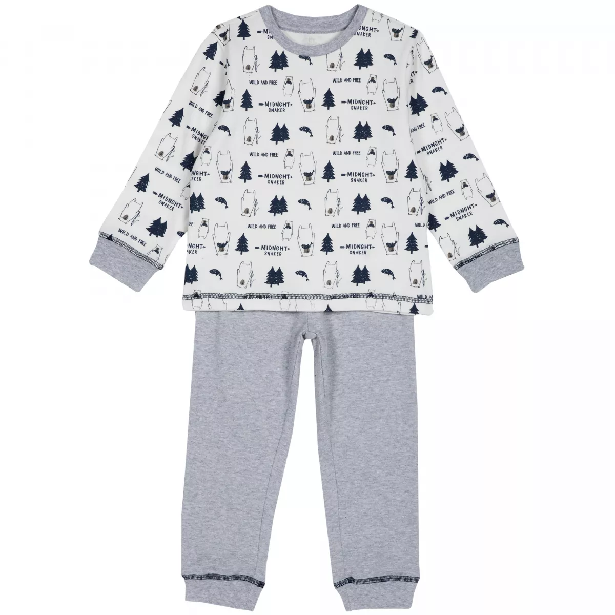 Pijama copii Chicco, alb, 116