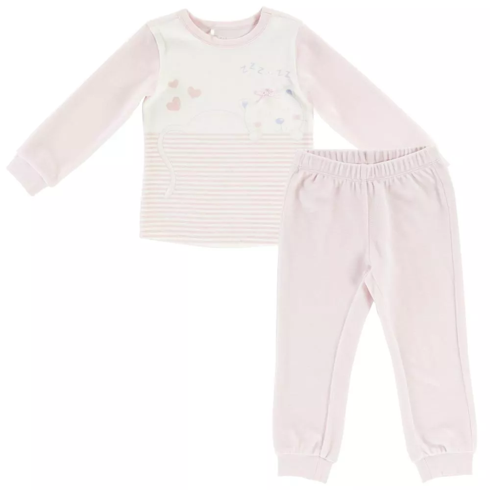 Pijama copii Chicco, maneca lunga, roz, 116