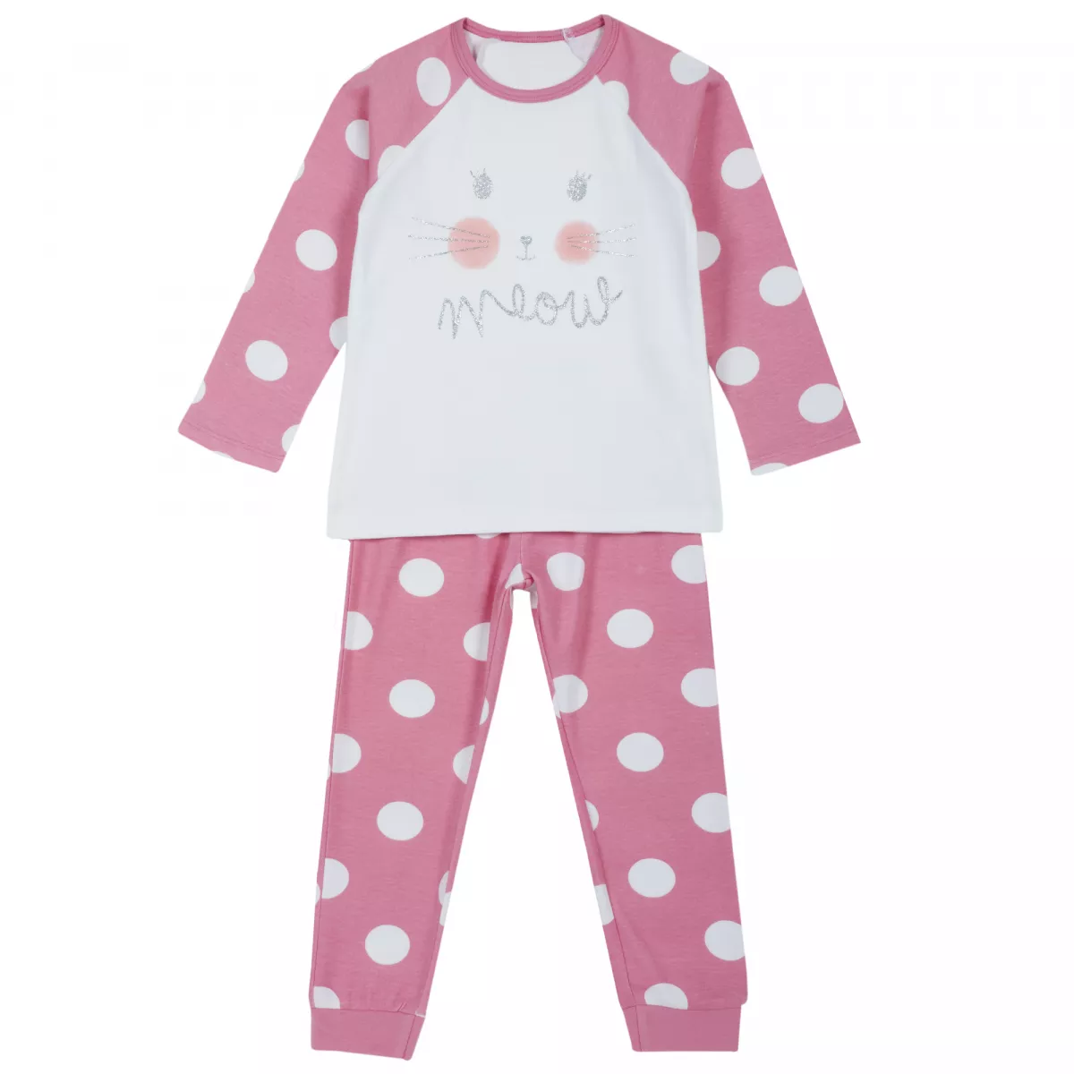 Pijama copii Chicco, roz cu albastru, 116