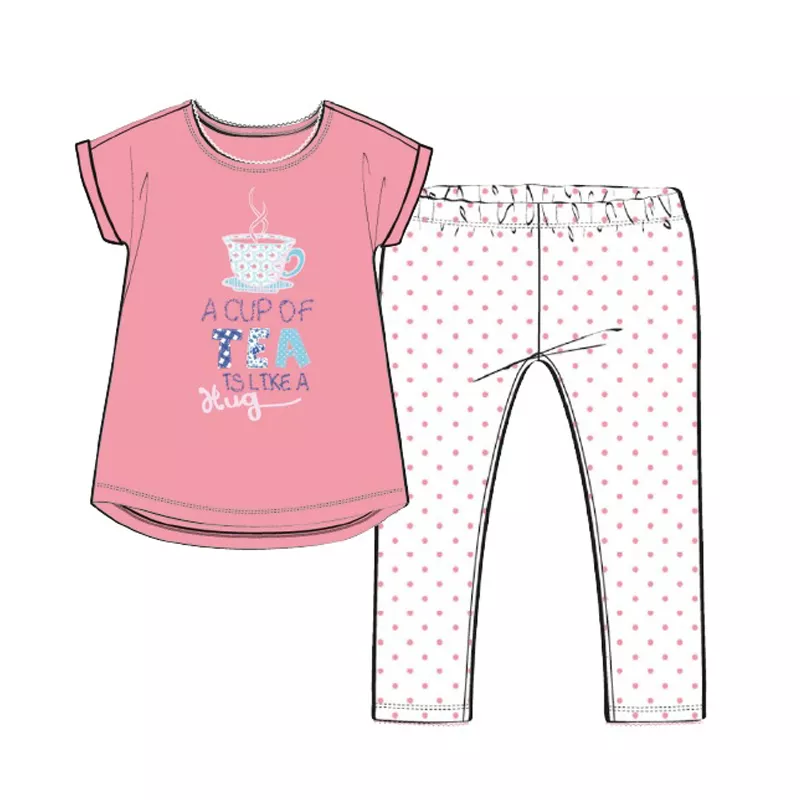 Pijama Chicco, alb cu roz, 35329