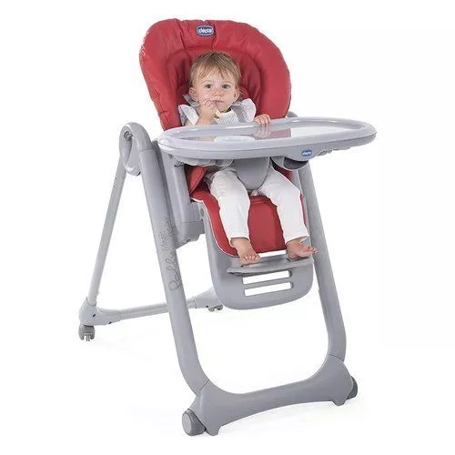 Scaun de masa Chicco Polly Magic Relax, Scarlet, 0luni+