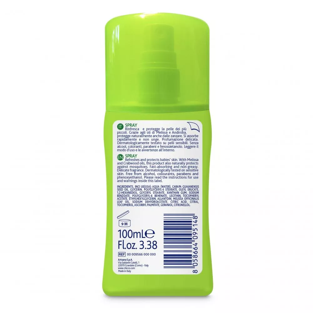 Spray protectie naturala impotriva tantarilor Chicco 100ml, 6luni+