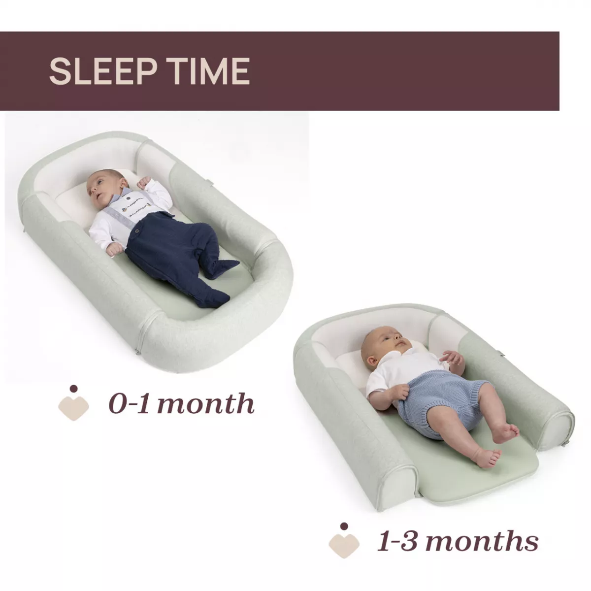 Babynest multifunctional 4 in 1 Chicco Mommy Pod, Olive 0 luni+