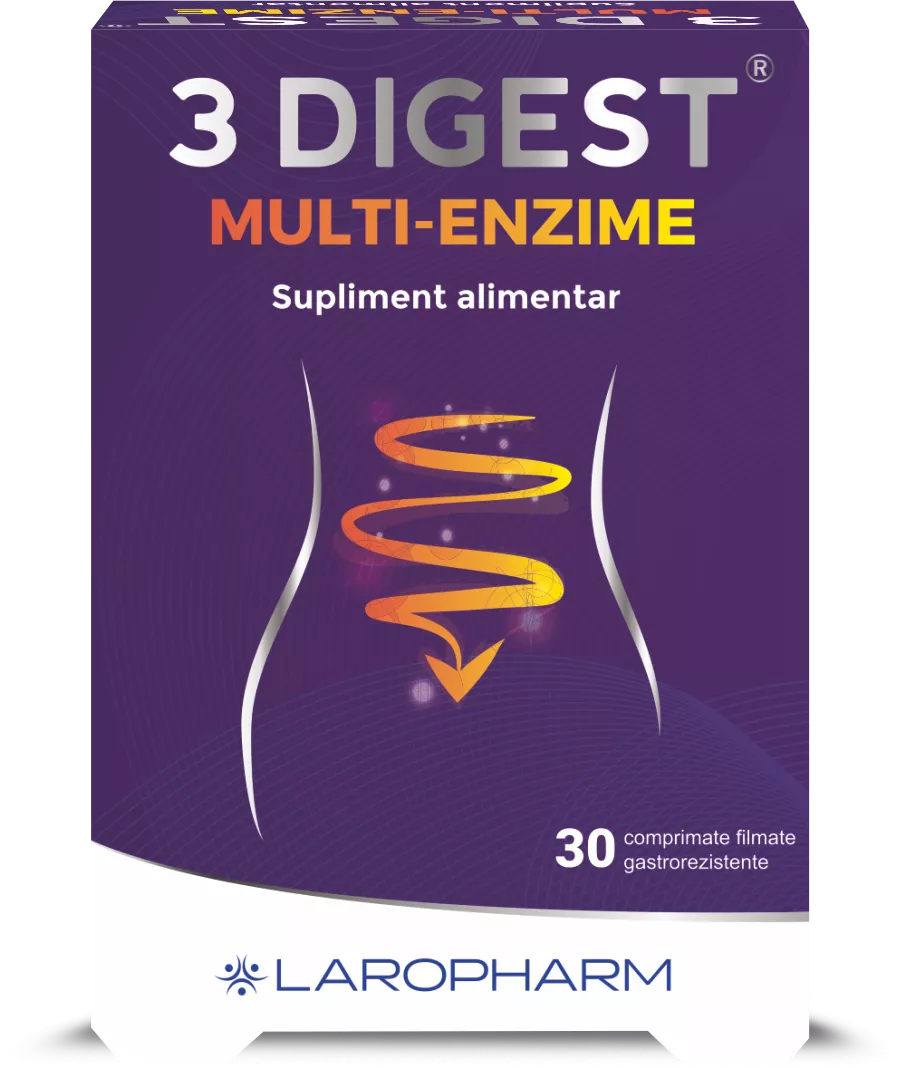 3 Digest Multi-Enzime * 30 capsule, [],clinicafarm.ro