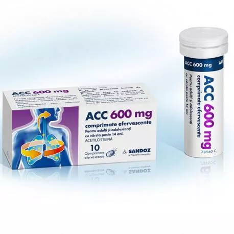 ACC 600 mg tub * 10 comprimate efervescente, [],clinicafarm.ro