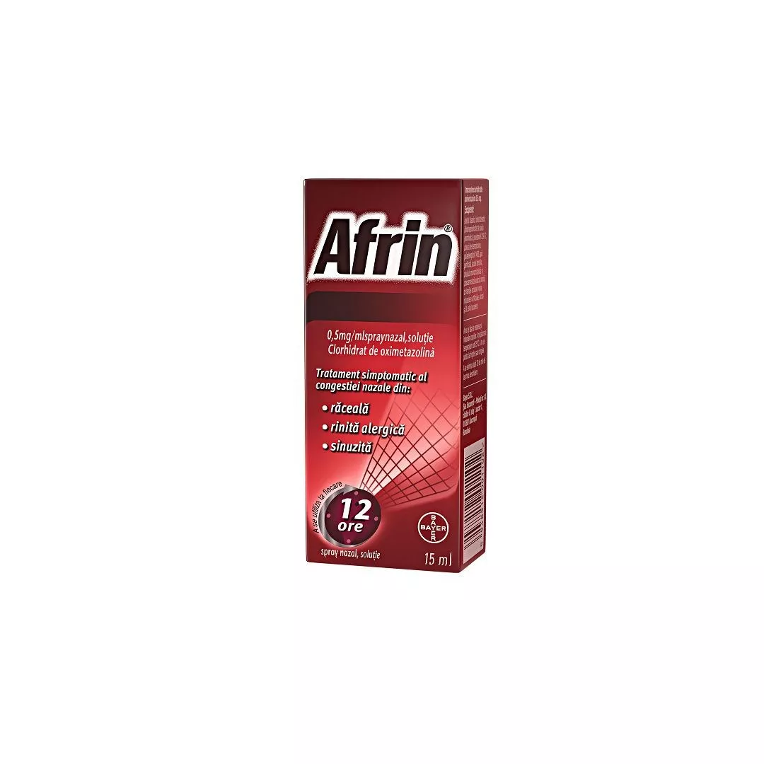 Afrin decongestionat 0,5 mg/ml spray nazal * 15ml, [],clinicafarm.ro