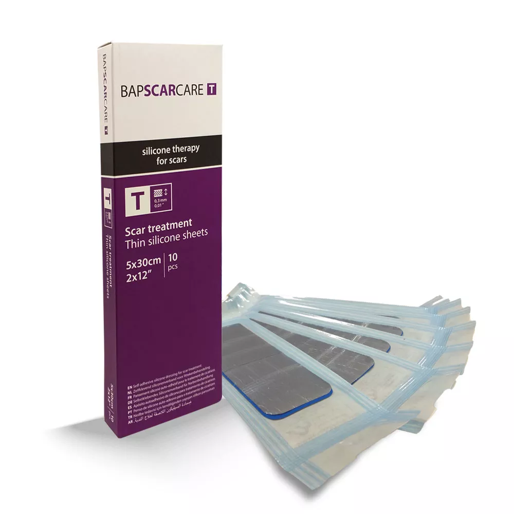 Plasturi cu silicon Bap Scarcare T 5x30 cm * 10 bucati, [],clinicafarm.ro