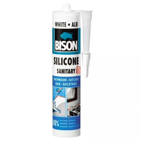 Silicon sanitar Bison alb
