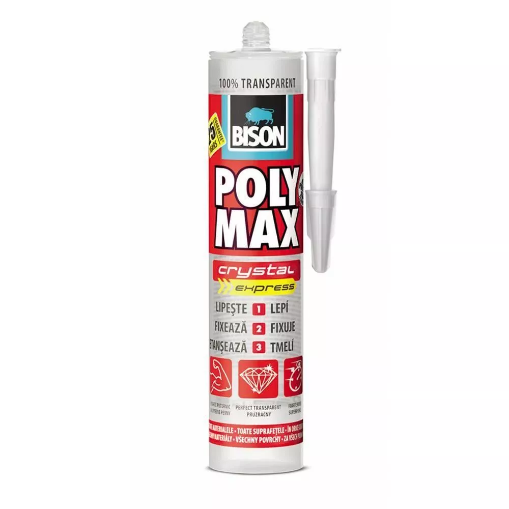 Adeziv si etanseizant Poly Max Crystal Express transparent 300g