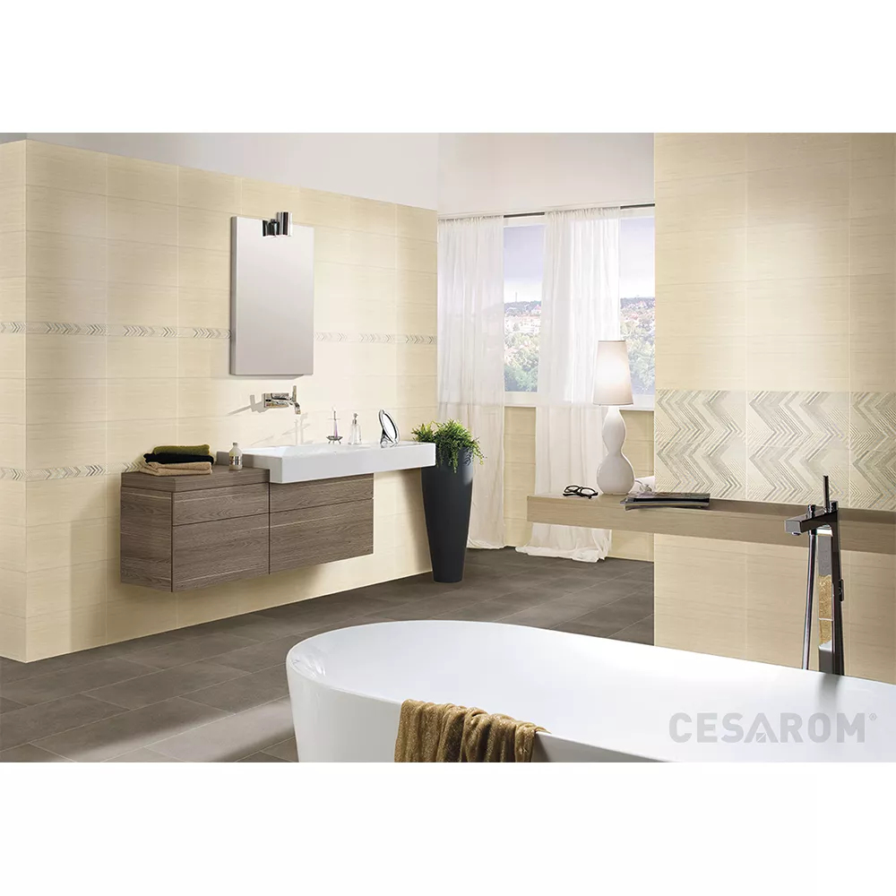 Faianta baie glazurata Cesarom Texture Mocca, maro, mat, uni, 40.2