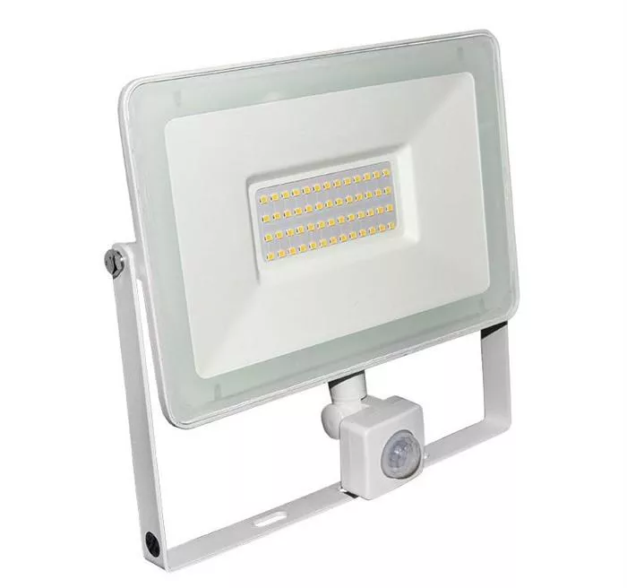 50W SMD LED lumina alba (4100k)  alb + sensor de miscare, [],electricalequipment.ro