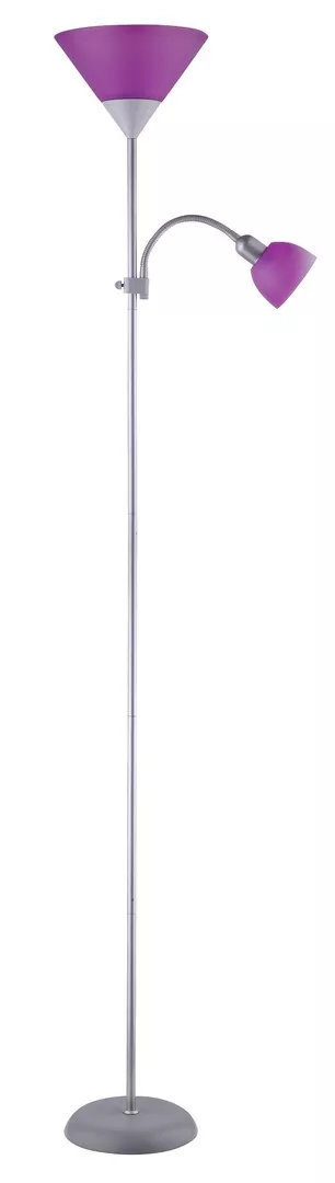 Lampadar Action floor lamp 2 arms silv.purple 4020 | inclus timbru  verde 1.00lei, [],electricalequipment.ro