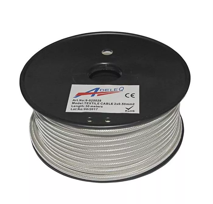 cablu "cordon" flexibil 2x0,50mm² - alb perla, [],electricalequipment.ro