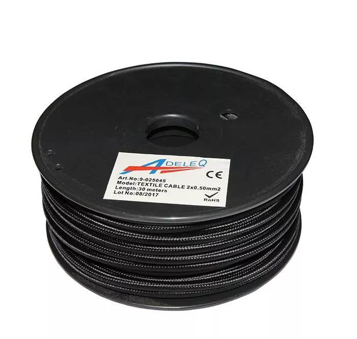 cablu "cordon" flexibil 2x0,50mm² - negru, [],electricalequipment.ro