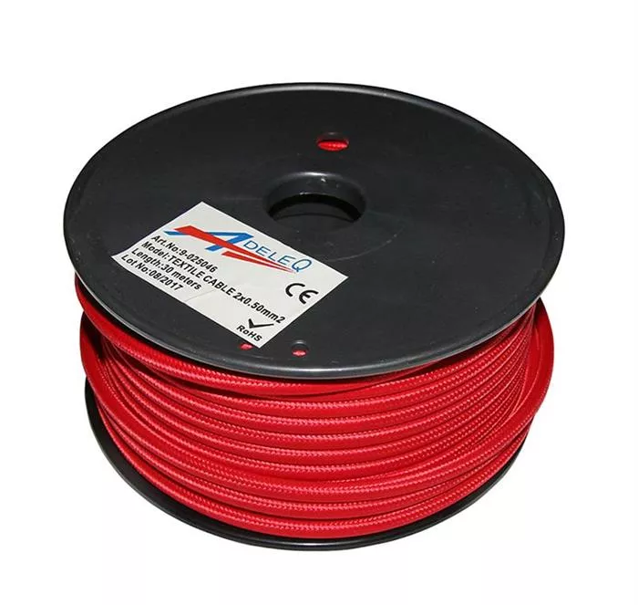 cablu "cordon" flexibil 2x0,50mm² - rosu, [],electricalequipment.ro