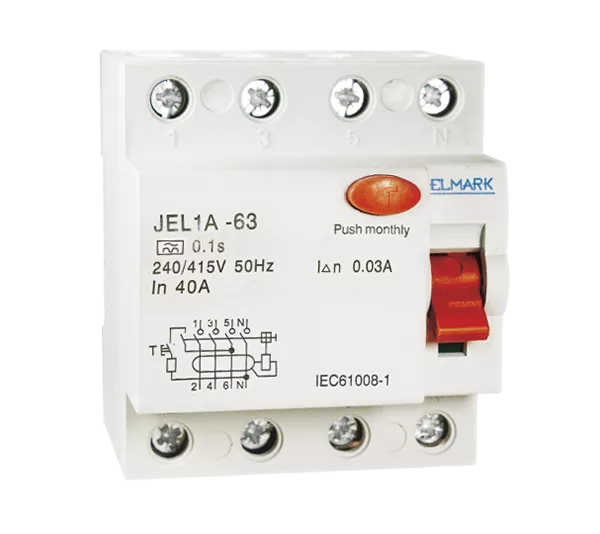 Diferențial JEL1A 4P 100A/30mA 6kA, [],electricalequipment.ro