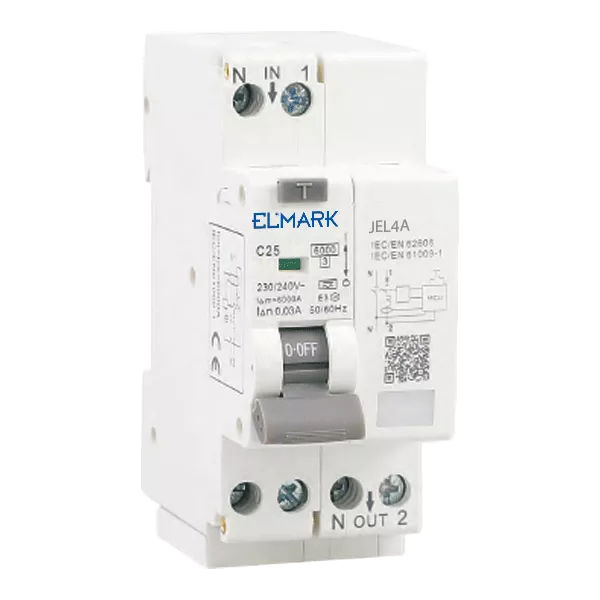 Întrerupător diferențial electronic cu protecție împotriva defectului de arc AFDD+RCBO JEL8A 2P 10A/30mA 6kA curba C, [],electricalequipment.ro