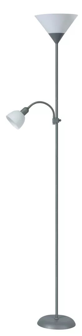 Lampa de podea cu 2 brate argintiu 4028 | inclus timbru  verde 1.00lei, [],electricalequipment.ro