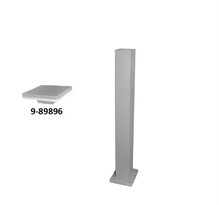 Stalp aluminiu patrat gri pt.9-8989 65cm, [],electricalequipment.ro