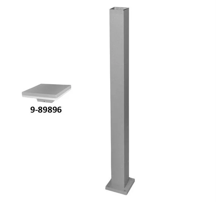 Stalp aluminiu patrat gri pt.9-8989 95cm, [],electricalequipment.ro
