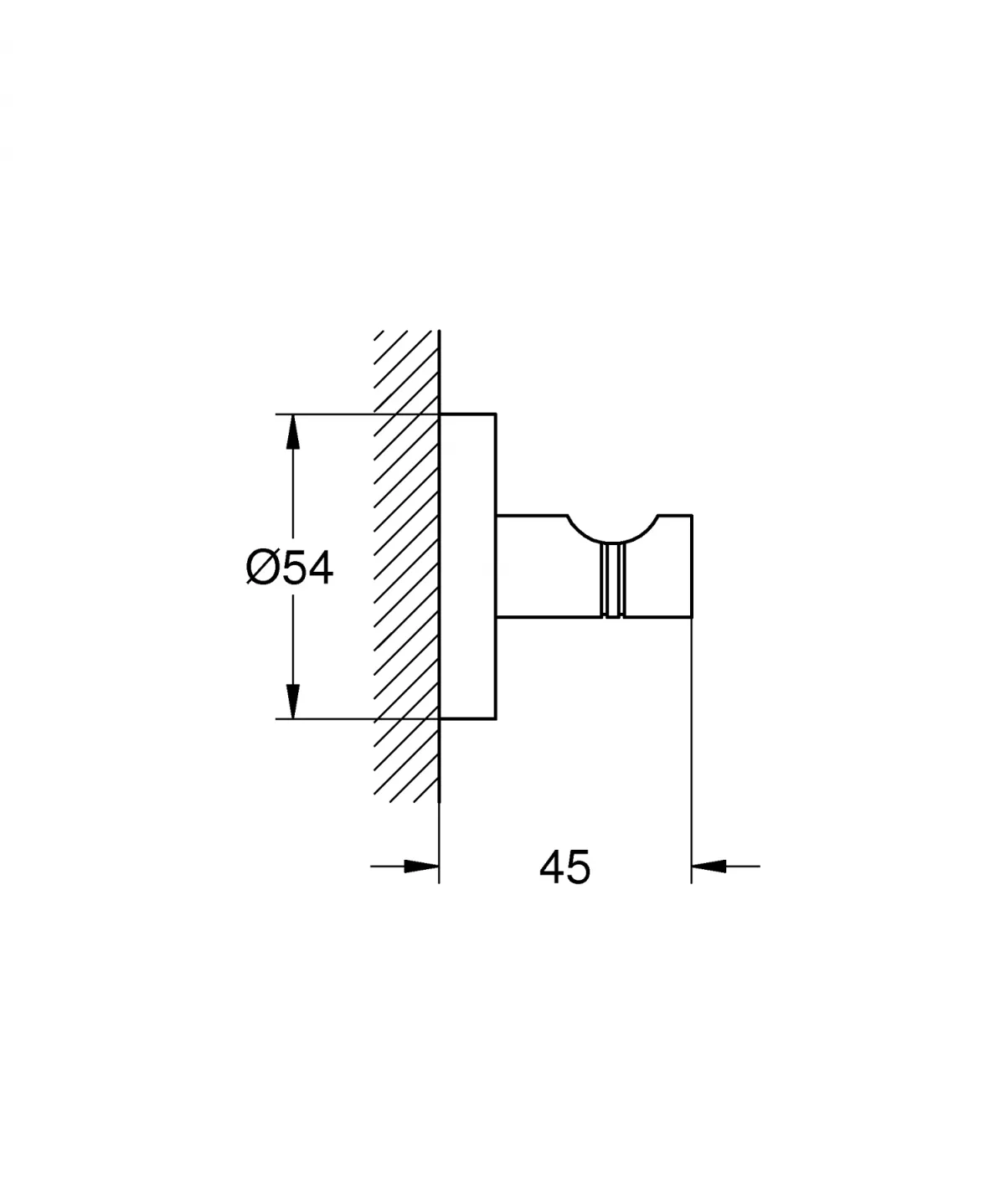 Agatatoare Grohe 40364A01, Essentials, pe perete, metal, lucios, grafit