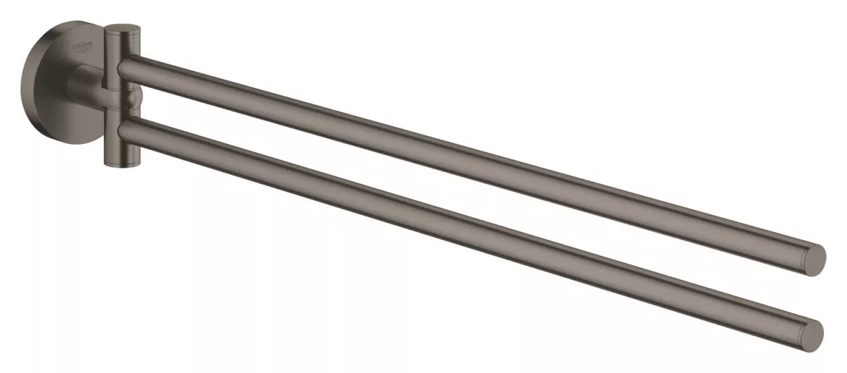 Bara prosop dubla Grohe 41183AL0, Start, aparenta, 440 mm, pivotanat, metal, mat, grafit