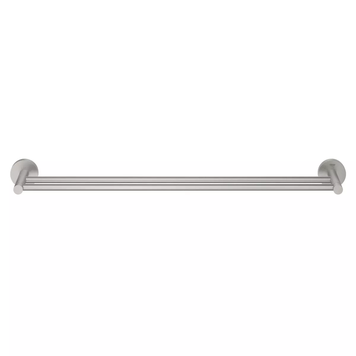 Bara prosop dubla Grohe 41203DC0, Start, pe perete, 600 mm, metal, mat, otel satinat