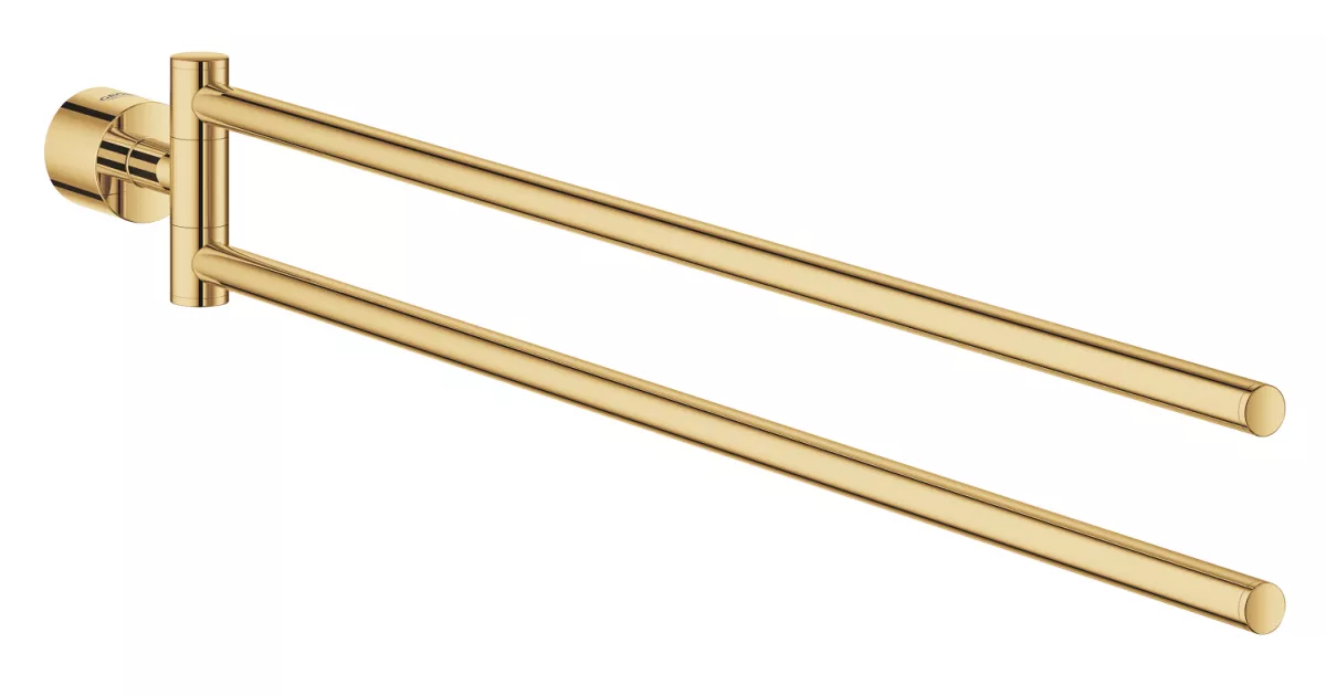 Bara prosop Grohe 40308GL3, Atrio, 489 mm, pe perete, pivotant, metal, lucios, auriu