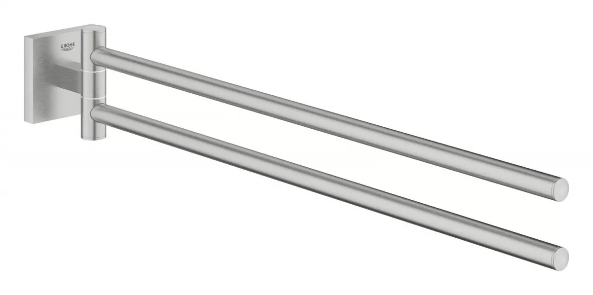 Bara prosop Grohe 40976DC0, Start Cube, pe perete, 440 mm, metal, mat, otel satinat