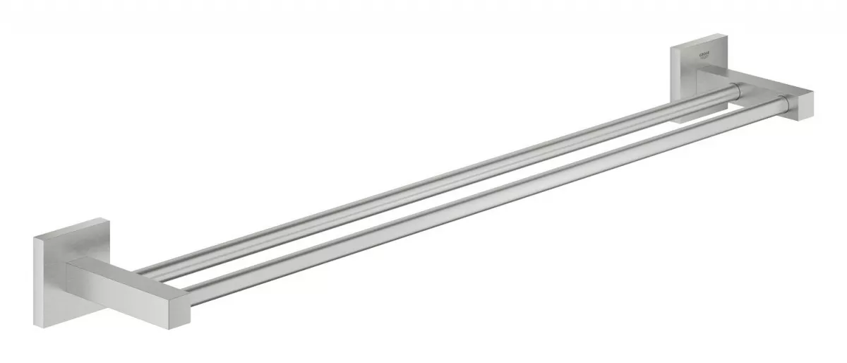 Bara prosop Grohe 41104DC0, Start Cube, pe perete, 654 mm, metal, mat, otel satinat