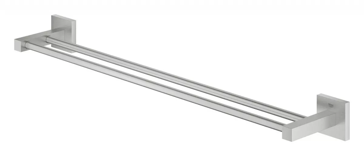 Bara prosop Grohe 41104DC0, Start Cube, pe perete, 654 mm, metal, mat, otel satinat