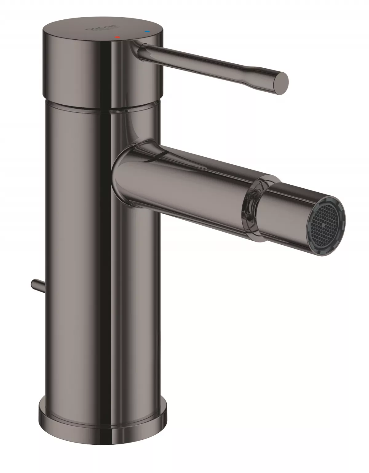 Baterie bideu Grohe 24178A01, Essence, 3/8'', S, aerator, ventil cu tija, lucios, grafit
