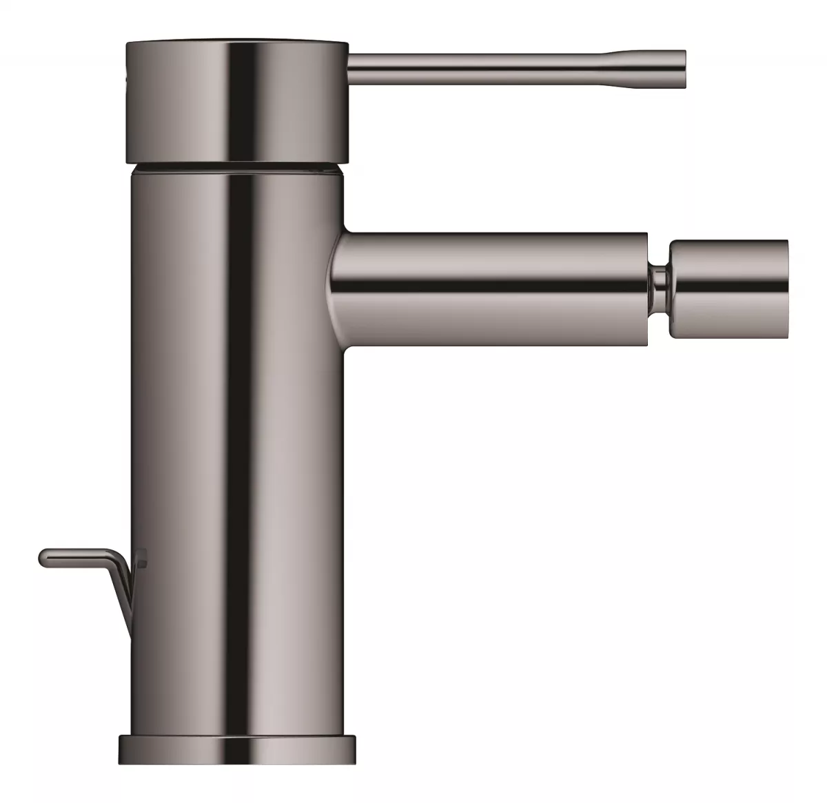Baterie bideu Grohe 24178A01, Essence, 3/8'', S, aerator, ventil cu tija, lucios, grafit