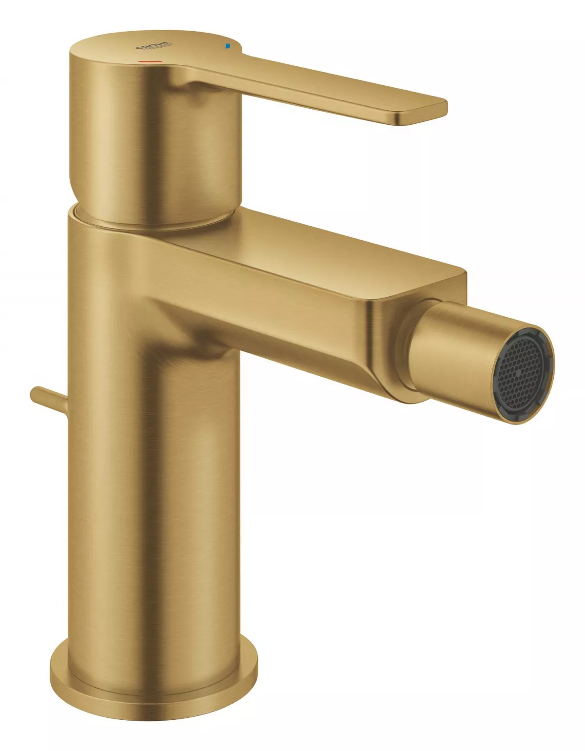 Baterie bideu Grohe 33848GN1, Lineare, S, 145 mm, ventil, mat, auriu