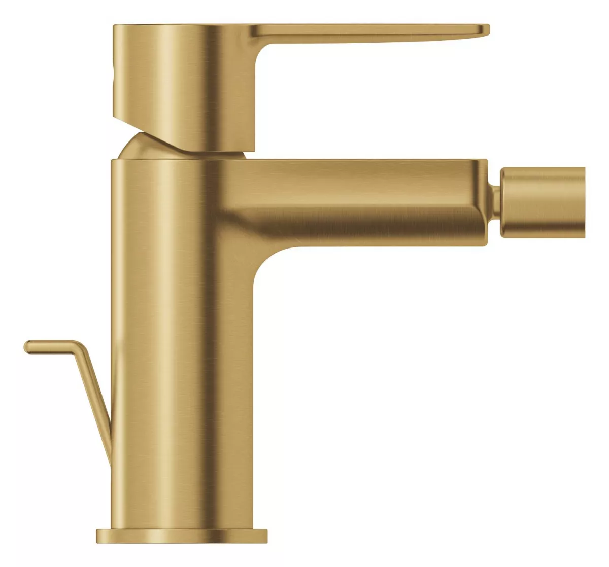 Baterie bideu Grohe 33848GN1, Lineare, S, 145 mm, ventil, mat, auriu