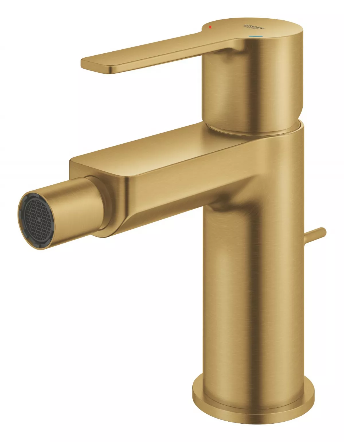 Baterie bideu Grohe 33848GN1, Lineare, S, 145 mm, ventil, mat, auriu
