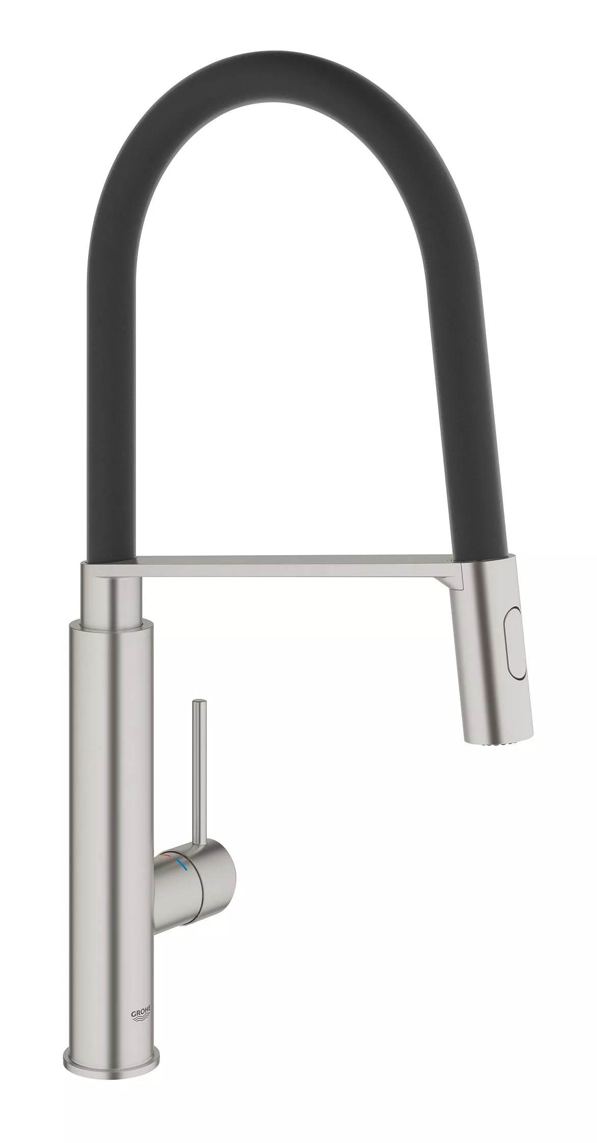 Baterie bucatarie Grohe 31491DC0, Concetto, inalta, tip C, dus profesional, mat, otel satinat