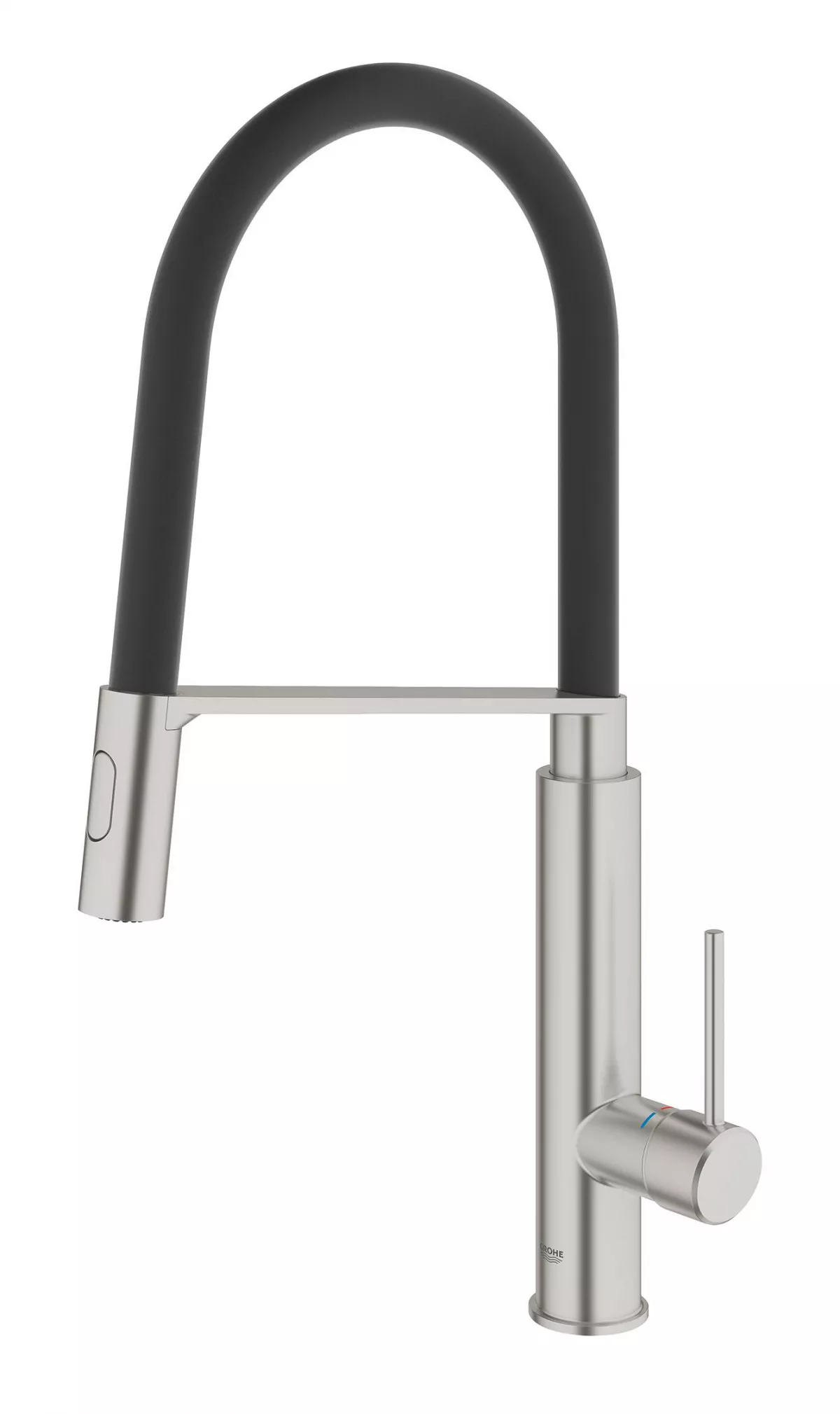 Baterie bucatarie Grohe 31491DC0, Concetto, inalta, tip C, dus profesional, mat, otel satinat