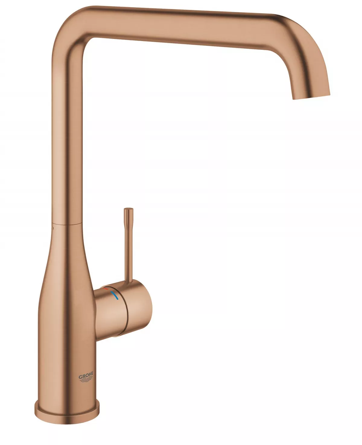 Baterie bucatarie Grohe 30505DL0, Essence, 3/8'', inalta, tip L, mat, cupru