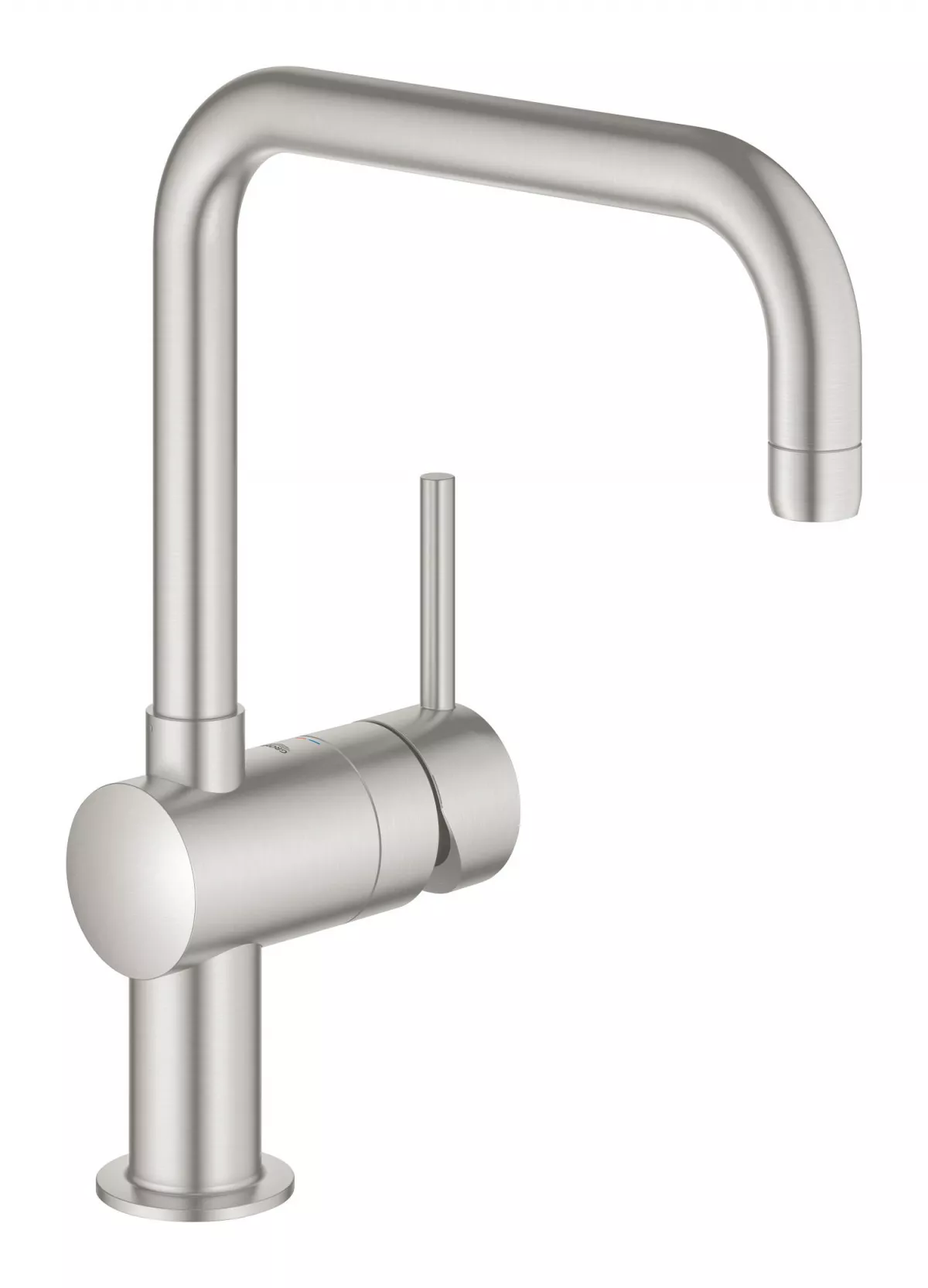 Baterie bucatarie Grohe 32488DC0, Minta, inalta, tip U, mat, otel satinat