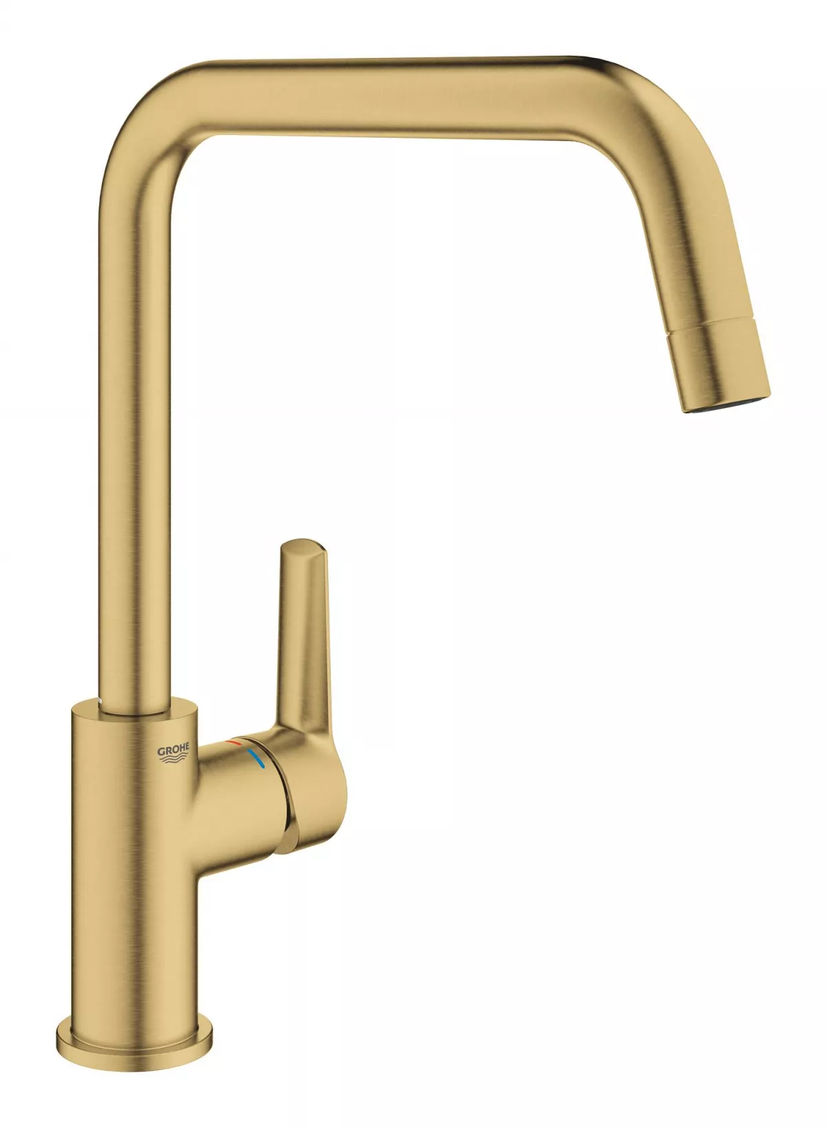 Baterie bucatarie Grohe 30470GN0, Start, inalta, tip U, mat, auriu