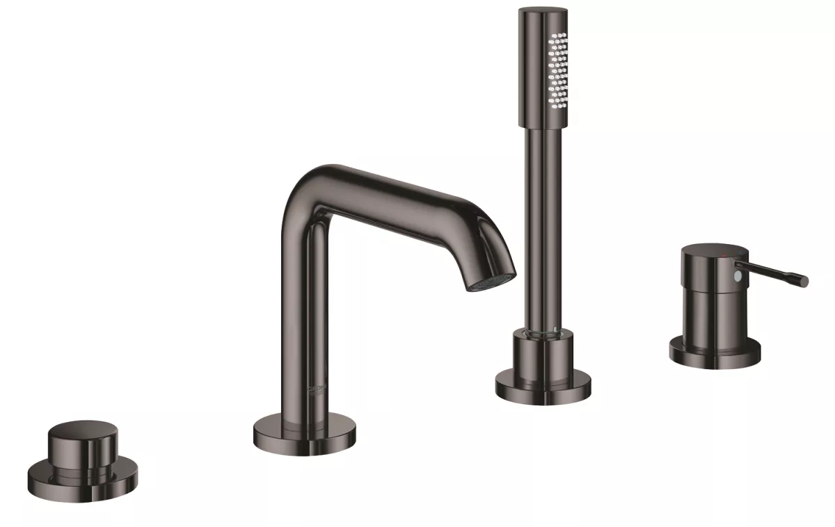 Baterie cada Grohe 19578A01, Essence, 1/2'', pe cada, set de dus, lucios, grafit