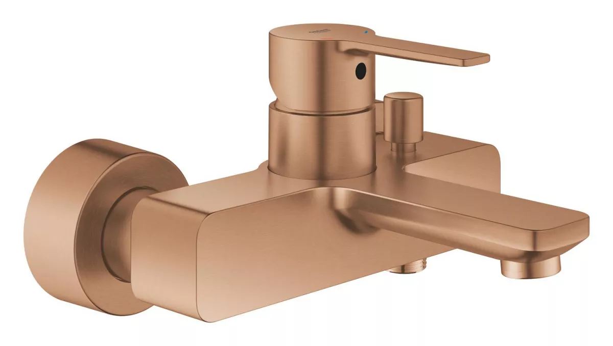 Baterie cada Grohe 33849DL1, Lineare, aparenta, mat, cupru