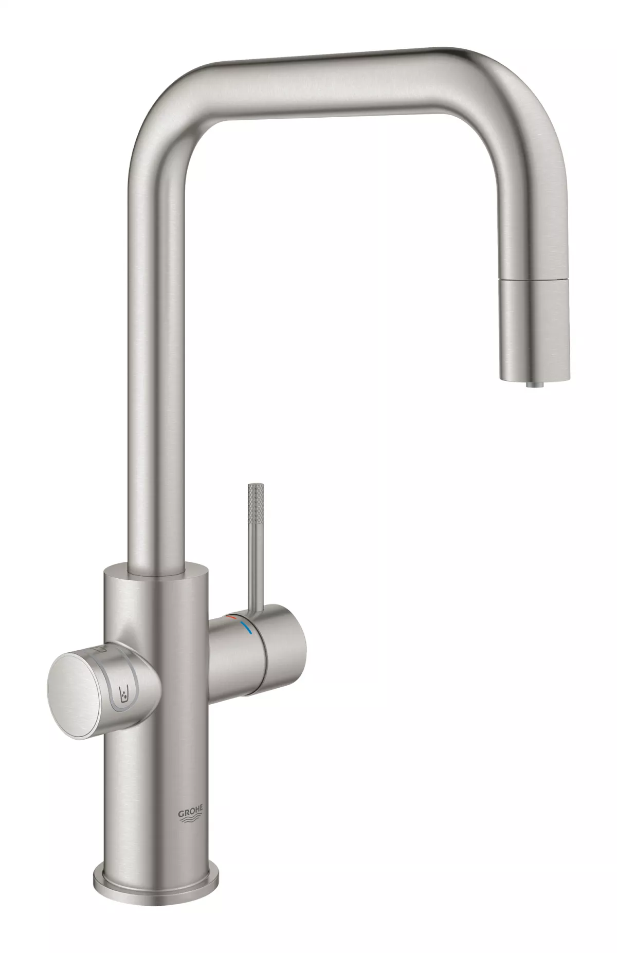 Baterie de bucatarie Grohe 31543DC0, Blue Home, inalta, tip U, filtrare, racire si apa carbogazoasa, Smart, APP